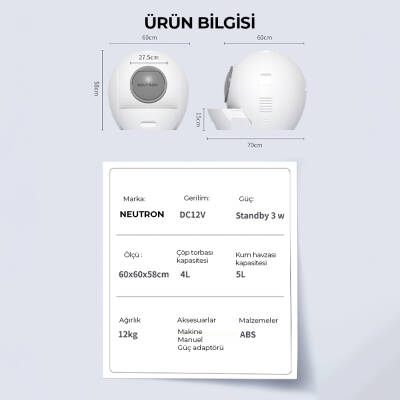 Neutron Akıllı Kedi Tuvaleti - 14