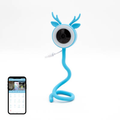 Neutron Geyik Figürlü Akıllı Bebek Kamerası Mavi - Neutron