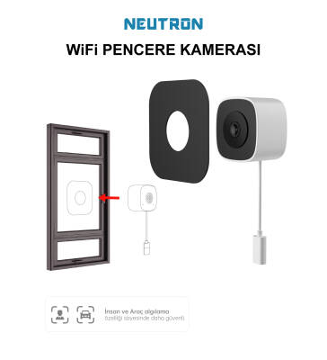 Neutron Manyetik Yapışkanlı 3MP Kablosuz Pencere Kamerası - 5