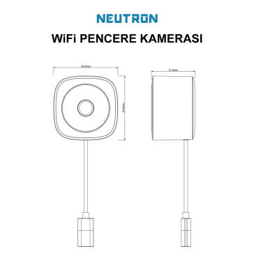 Neutron Manyetik Yapışkanlı 3MP Kablosuz Pencere Kamerası - 7