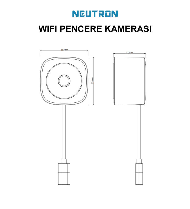 Neutron Manyetik Yapışkanlı 3MP Kablosuz Pencere Kamerası - 7