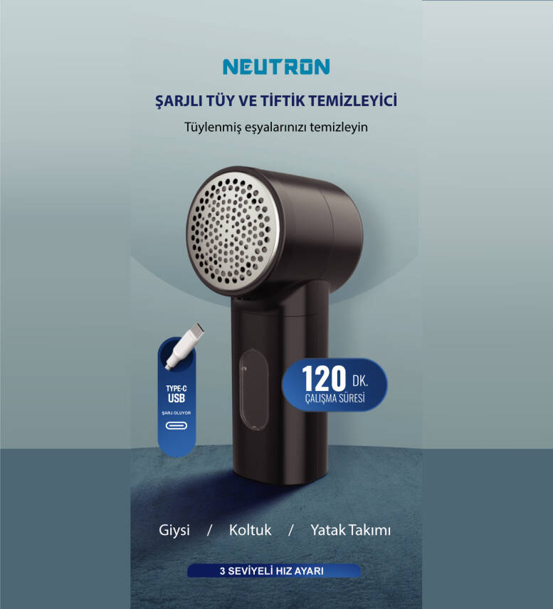 Neutron Göstergeli Şarjlı Tüy ve Tiftik Temizleyici - 2