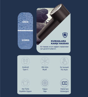 Neutron Göstergeli Şarjlı Tüy ve Tiftik Temizleyici - 3